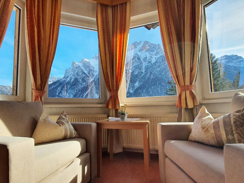 Doppelzimmer im Hotel Garni Drachenburg Mittenwald